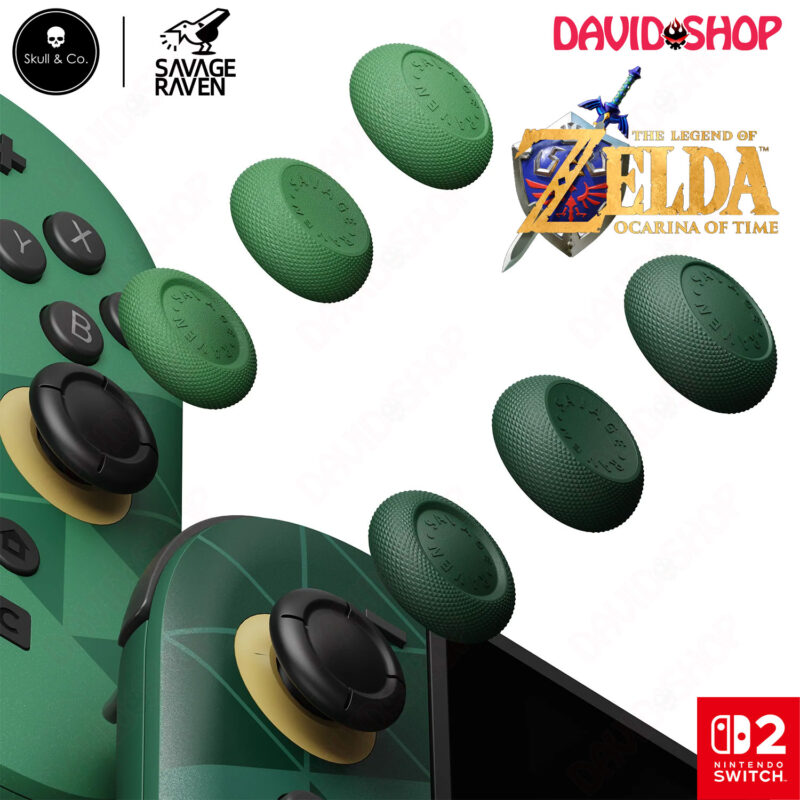 Núm bọc analog Thumb Grip Set Savage Raven (Skull & Co.) cho Joy-Con - Nintendo Switch 2